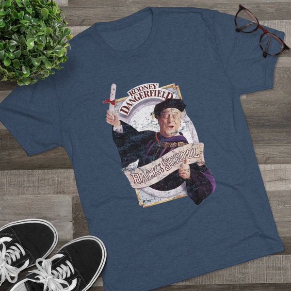 Rodney Dangerfield Back to School Weathered Tri-Blend Crew Tee