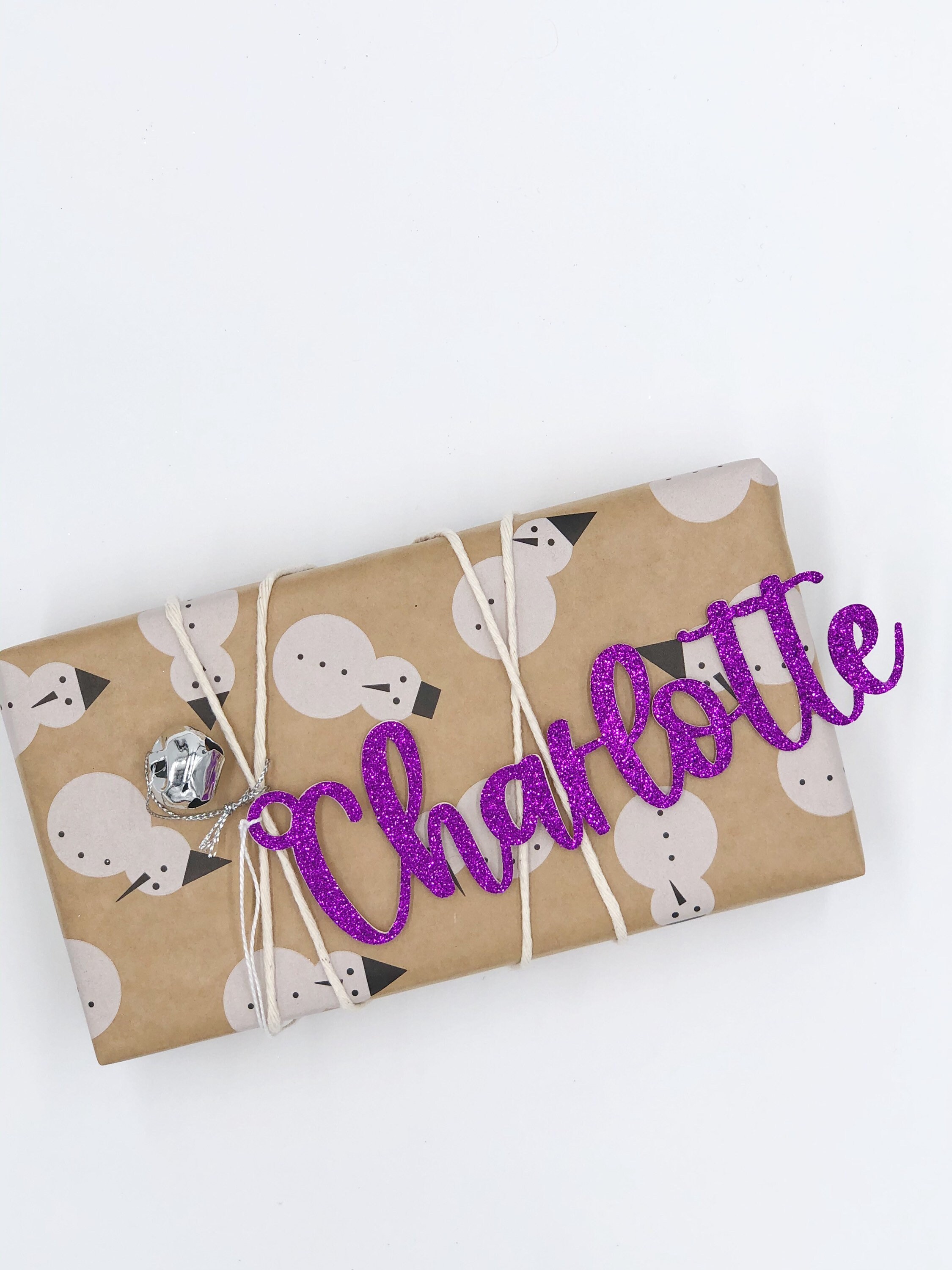 Personalized Glitter Name Gift Tags Holiday Gift Tags Etsy