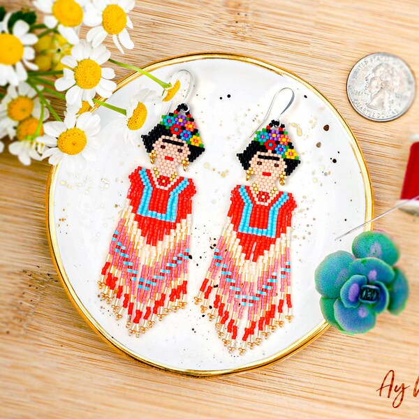 Frida Miyuki Delica - Aiko Dangle Earrings