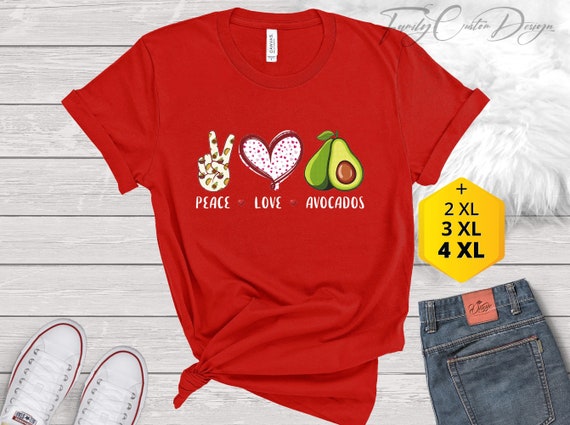 Peace Love Avocados Shirt Avocado 