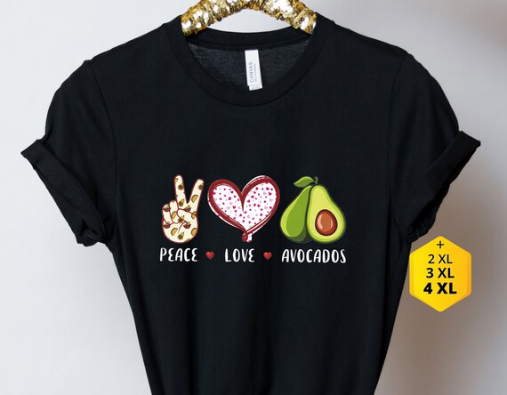 Peace Love Avocados Shirt Avocado 