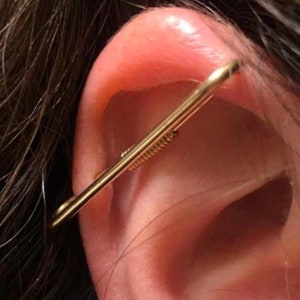 Simple Industrial Piercing, Seamless Industrial Bar, Industrial Jewelry, Industrial Barbell, Pierced Ear Bar, Double Cartilage Earring