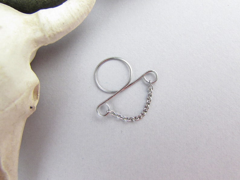 Stainless Steel Chain Non Pierced Nipple Ring Fake Nipple - Etsy