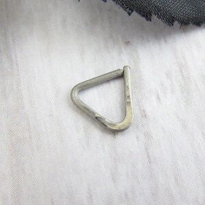 Hammered V Septum Ring - Titanium, 316L Stainless Steel Seamless Nose Ring - 16g 18g 20g - Helix Tragus Daith Earring - Septum Bar