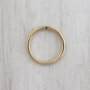 Anel de ouro amarelo 14k sem costura - 10g 12g 14g 16g 18g 22g 24g Argola de nariz - Argola infinita de ouro - Septo Tragus Hélice Rook Conch Lip Brinco Barriga