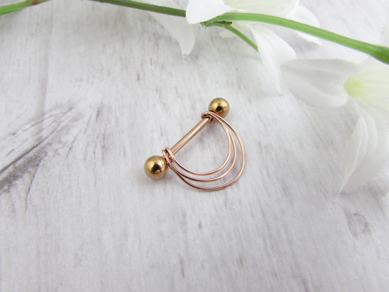 316L Stainless Steel Triple Chain Pink Ribbon Nipple Shields main image 1