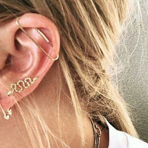 Seamless Industrial Piercing, Unique Industrial Jewelry, Simple Industrial Barbell, Pierced Ear Bar, Double Ear Piercing, Cartilage Earring