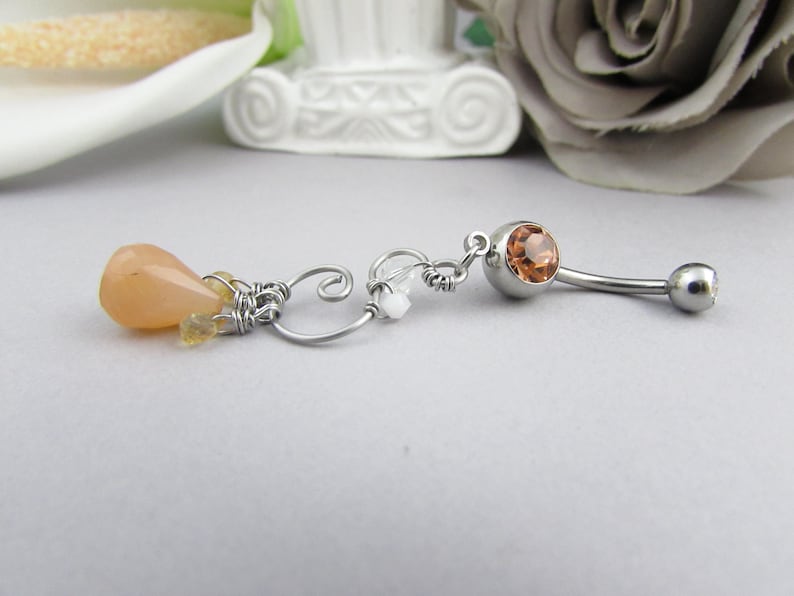 Inspiration Dezigns 14G Double Gem Prong Belly Button Navel Ring