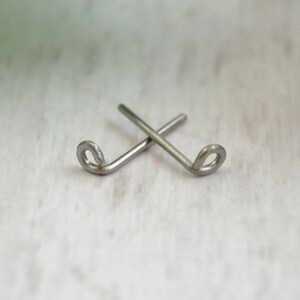 Titanium Tiny Circle Minimalist Earrings - Titanium Stud Earrings - 18g 20g Minimalist Earrings - Dainty Earrings