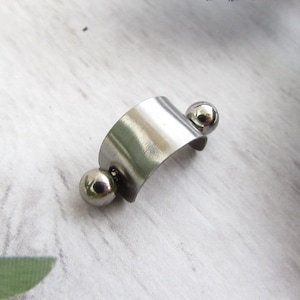 Titanium Cartilage Cuff - Cartilage Jewelry - Helix Earring - Tragus Piercing - Conch Earring - Pierced Cuff - 16g 14g Barbell