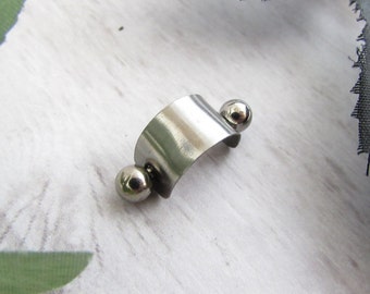 Titanium Cartilage Cuff - Cartilage Jewelry - Helix Earring - Tragus Piercing - Conch Earring - Pierced Cuff - 16g 14g Barbell