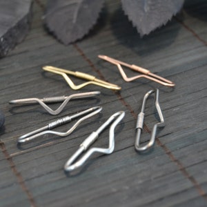 Barreau industriel sans couture en V lisse - Piercing industriel or argent titane niobium 316L - 20 g 18 g 16 g, 26/28/30/32/34/36/38/40/42 mm