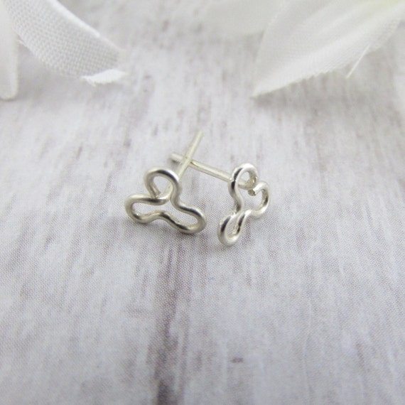 Shamrock Jewelry Simple Plain Ear Stud Silver Earrings 20 gauge Earrings Minimalist Ear Stud Earrings