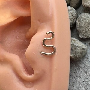 Snake Cartilage Stud - Tragus Stud, Helix Stud - Snug Earring - Conch Stud Earring - Lip Stud - High Lobe Piercing - Labret Stud - 2025 Year