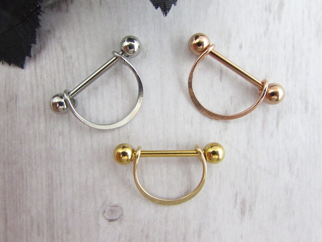 Chic Crescent Nipple Ring 316L Stainless Steel Nipple Shield Etsy Norway