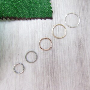 24g Seamless Ring - 4mm 5mm 6mm 7mm 8mm Nose Ring - Endless Septum Ring - Belly Tragus Helix Rook Conch Earring Lip Ring
