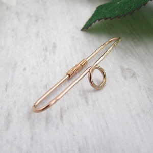 Barrette industrielle sans couture avec boucle - Piercing industriel or, acier, argent, titane et niobium -20 g 18 g 16 g - 26/28/30/32/34/36/38/40/42