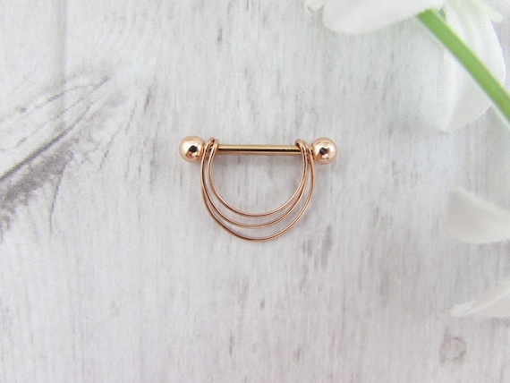 1 Pair Shield Nipple Ring Barbell Rings Bars Body Piercing Jewelry 14g 21mm  Nipple Shield Ring