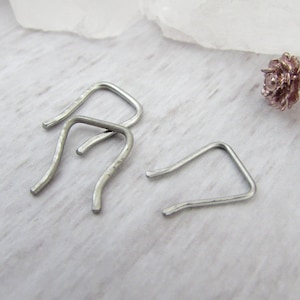 Agrafe de retenue pour cartilage en acier inoxydable 316L - Retenue d'oreille - 16 g 18 g 20 g 22 g - Tragus Daith Conch Rook Helix - Boucle d'oreille calibrée