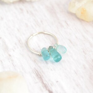 Piercing de cartilagem de prata com cristal de cura - 14g 16g 18g 20g Anel sem costura - Brinco Rook - Brinco calibrado - Anel Daith - Argola infinita