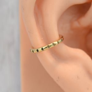 Hatched Conch Earring - Conch Jewelry - 12g 14g 16g 18g Conch Hoop - Conch Ring - Hoop Earring - Seamless Ring -Endless Hoop -Cartilage Ring