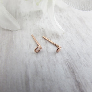 Tiny Circle Minimalist Earrings - Ear Studs - 18g 20g Minimalist Earrings - Gold Fill, Silver, Steel, Titanium, Niobium - Dainty Earrings