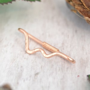 Textured Mountain Rose Gold Industrial Piercing - 14k Gold Fill Industrial Barbell - 18g 16g 14g Industrial Barbell - Custom Double Ear