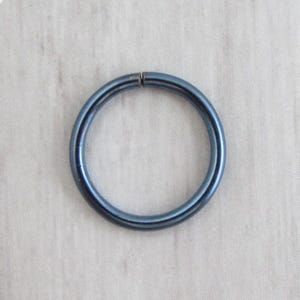 Ready to Ship - Denim Blue Niobium Cartilage Ring - Seamless Cartilage Hoop