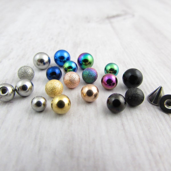 Replacement Ball - 316L Stainless Steel - 14g 16g - 4mm, 5mm 6mm - Body Jewelry Supplies