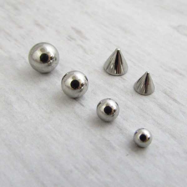 Replacement Ball - 14g Ball - 316L Stainless Steel Ball - 4mm 5mm 6mm Replacement Ball - Body Jewelry Supplies - DIY