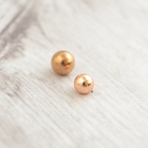 Replacement Ball - 14g Ball - Rose Gold IP 316L Stainless Steel Ball - 3mm 4mm 5mm 6mm Replacement Ball - Body Jewelry Supplies - DIY