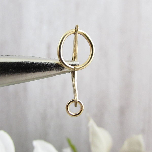 O-Ring Belly Ring - 14g 16g Gold Rose Gold Silver Niobium - 10mm 12mm 14mm Straight Barbell Navel Ring - Women’s Men's Belly Ring