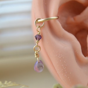 Edelstein & Kristall Muschel Schmuck, Crystal Conch Ohrring, Conch Hoop, Conch Piercing, Knorpel Ohrring, Edelstein Knorpel Hoop
