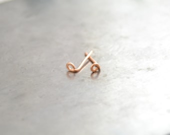 Tiny Circle Stud Earrings - Rose Gold Earrings - Pink Gold Stud Earrings - Minimalist Earrings - Simple Earrings - Tiny Dainty Earrings