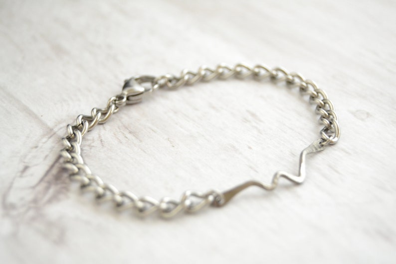 Niobium Anklet Mountain Silhouette Anklet Stainless Steel Layering Anklet Thick Chain Anklet Chain Ankle Anklett