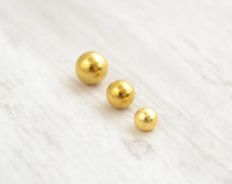 Replacement Ball - 14g Ball - Gold IP 316L Stainless Steel Ball - 3mm 4mm 5mm 6mm Replacement Ball - Body Jewelry Supplies - DIY