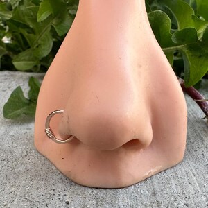 Mandoline Nose Ring - Nose Hoop - Dainty Nose Piercing - Nostril Piercing - Minimal Nose Ring Cartilage Ring - Seamless Ring - Endless Hoop