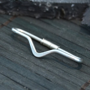 Smooth V Silver Seamless Industrial Bar - Endless Industrial Barbell - 20g 18g 16g 14g Industrial Piercing - Double Ear Piercing - Ear Cuff