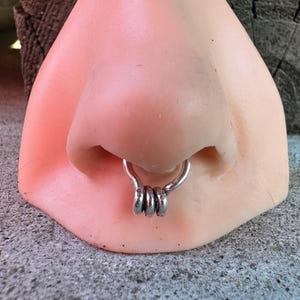 Small Coil Septum Ring - Septum Hoop - Septum Piercing - Septum Jewelry - Nose Ring - Nose Hoop - Nose Piercing - Seamless Cartilage Ring
