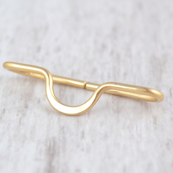 10k Gold U Seamless Industrial Bar, Solid Gold Industrial Piercing, 20g 18g 16g 14g Industrial Barbell, Pierced Ear Bar, Double Ear Bar