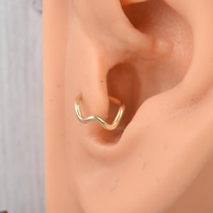 Mountain Tragus Earring - Rook Earring - Snug Earring - Tragus Jewelry - 16g 18g 20g Tragus Hoop -Tragus Ring -Nature Jewelry -Seamless Ring
