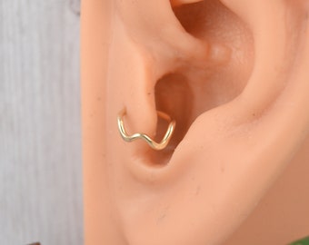 Mountain Tragus Earring - Rook Earring - Snug Earring - Tragus Jewelry - 16g 18g 20g Tragus Hoop -Tragus Ring -Nature Jewelry -Seamless Ring