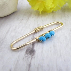 Stone Seamless Industrial Bar - 14k Gold Fill Industrial Piercing - 20g 18g 16g 14g Upper Ear - 26/28/30/32/34/36/38/40/42 Seamless Ear Bar