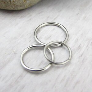 Ready to Ship - 316L Stainless Steel Cartilage Ring - Seamless Cartilage Hoop - Surgical Steel