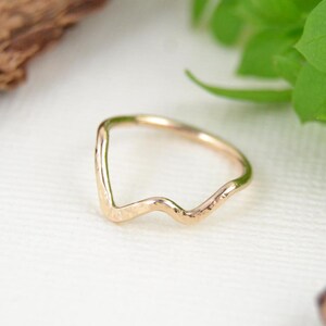 Ready to Ship - 14k Yellow Gold Fill Textured Mountain Cartilage Ring - Seamless Cartilage Hoop