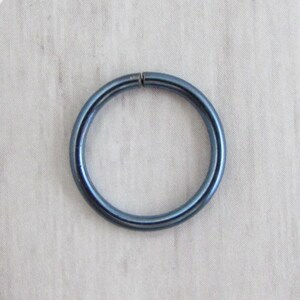Denim Blue Niobium 13mm 14ga Cartilage Hoop - Seamless Cartilage Ring - READY SHIP