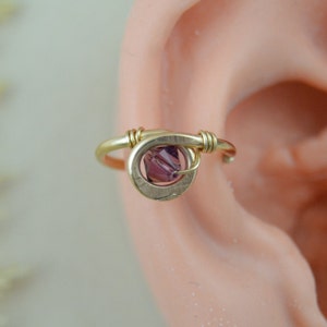 Gold Fill Muschel Schmuck, Muschel Ohrring, Conch Hoop, Conch Piercing, Knorpel Ohrring, Knorpel Hoop, kein Baumeln Knorpel Ring