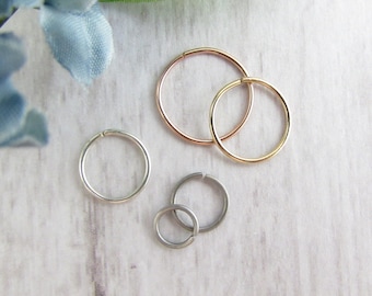 Naadloze ring van 20 g - 4 mm 5 mm 6 mm 7 mm 8 mm 9 mm 10 mm 11 mm 12 mm neusring - ring zonder tussenschot - buik tragus helix toren conch oorbel lipring