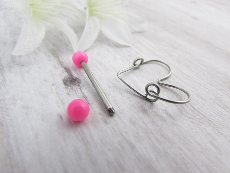 Heart Nipple Ring Valentine/'s Gift Gift for Her 16g Minimalist Heart Frame Nipple Shield traight Barbell 316L Stainless Steel