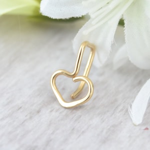 Herz nicht baumeln Bauch Ring - 16g 18g 20g Bauch Ring - Gold Rose Gold Silber 316L Titan Niobium - Zierliches Bauch Piercing - Tiny Piercing